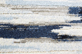 5' X 8' Ivory Blue And Gray Abstract Distressed Area Rug