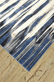 7' X 10' Ivory Blue And Gray Abstract Distressed Area Rug