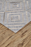 10' X 13' Gray Taupe And Ivory Geometric Hand Woven Area Rug