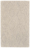 10' X 13' Tan And Ivory Wool Geometric Tufted Handmade Stain Resistant Area Rug