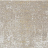 Taupe Ivory And Gold Abstract Power Loom Distressed Area Rug