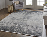 12' X 15' Taupe Ivory And Gold Abstract Area Rug With Fringe