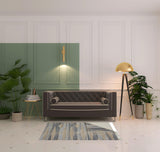 4' X 6' Gray Tan And Silver Abstract Hand Woven Stain Resistant Area Rug With Fringe