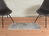 2' x 3' Gray Abstract Area Rug