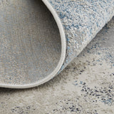 9' X 12' Blue Abstract Area Rug