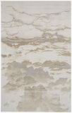 9' X 12' Ivory Tan And Gray Abstract Area Rug