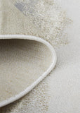 9' X 12' Ivory Tan And Gray Abstract Area Rug