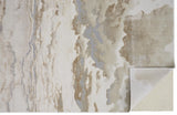 Ivory Tan And Gray Abstract Area Rug
