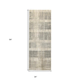 12' X 18' Gold Gray And Ivory Abstract Area Rug