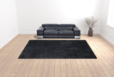 10' X 14' Black Shag Power Loom Area Rug