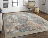 10' Gray Abstract Hand Woven Runner Rug