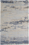 12' X 15' Blue Gray And Ivory Wool Abstract Tufted Handmade Area Rug