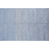 8' x 10' Blue and Silver Wool Striped Hand KNotted Area Rug