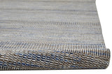 10' Gray Wool Striped Hand Knotted Runner Rug