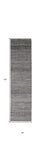 10' Gray Wool Striped Hand Knotted Runner Rug