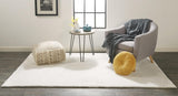 5' X 7' White Shag Area Rug