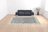 10' X 14' Ivory Gray And Black Wool Plaid Tufted Handmade Area Rug