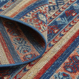 13' X 15' Geometric Power Loom Distressed Area Rug