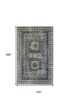 13' X 15' Abstract Power Loom Distressed Area Rug