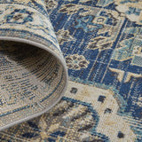13' X 15' Abstract Power Loom Distressed Area Rug