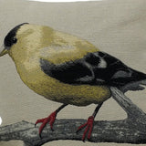 18"x18" Gold Bird Polyester and Cotton blend Zippered Pillow