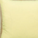 20"x20" Yellow and Beige Linen Blend Zippered Pillow