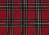 13.5"x13.5" Red and Black Christmas Polyester Plaid Pillow