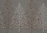 12" X 20" Gray Forest Christmas Trees Polyester Zippered Pillow With Embroidery