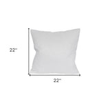 22" X 22" White Polyester Zippered Pillow