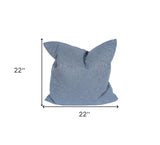 22" X 22" Gray Polyester Zippered Pillow