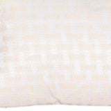 22" X 22" Beige and White Checkered Polyester Zippered Pillow