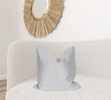 22" X 22" Silver Polyester Zippered Pillow