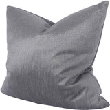 22" X 22" Gray Polyester Zippered Pillow