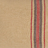 16" X 24" Brown and Red Striped Linen Blend Zippered Pillow