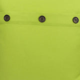 20" X 20" Green Linen Blend Zippered Pillow With Buttons