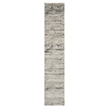 2' X 10' Beige Abstract Distressed Runner Rug