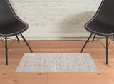 2' X 3' Beige Oriental Area Rug