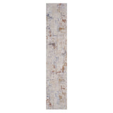 2' X 8' Beige Abstract Runner Rug