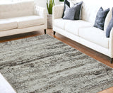 10' x 14' Beige Abstract Distressed Area Rug