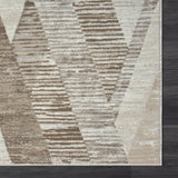 10' x 14' Beige Abstract Distressed Area Rug