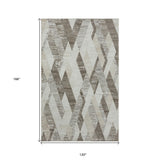 10' x 14' Gray Geometric Area Rug