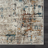 10' X 14' Gray Abstract Distressed Area Rug