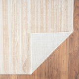 8' Ivory And Blue Abstract Runner Rug