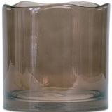 6" Crystal Glass Gray Round Table vase