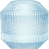 8" Crystal Glass Blue Round Table vase