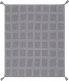 Gray Woven Cotton Solid Color Throw Blanket