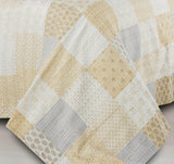 Cream Knitted Cotton Geometric Reversable Throw