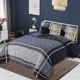 Cream Knitted Cotton Geometric Throw