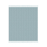 Blue Woven Cotton Solid Color Throw Blanket