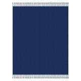 Blue Woven Cotton Solid Color Throw Blanket